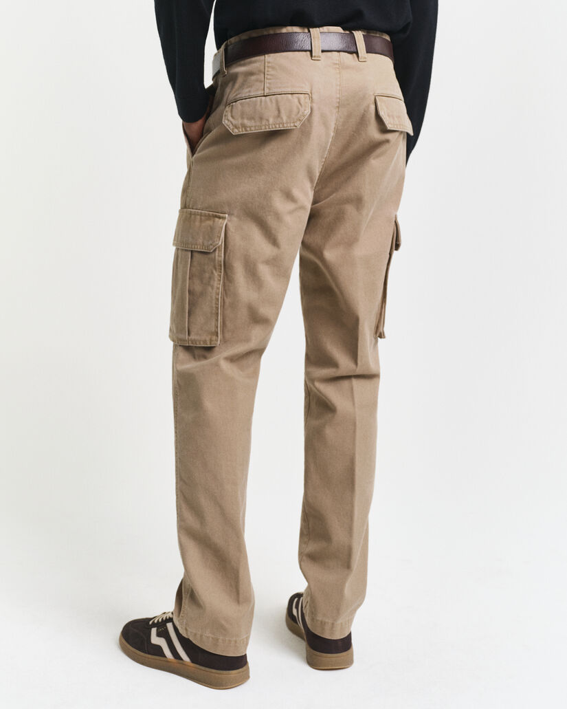 Regular Fit Cargohose aus Baumwolltwill