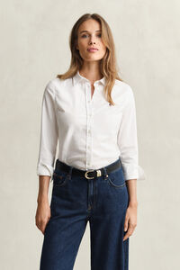 Stretch Oxford-Bluse