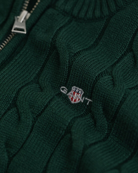 Kids Troyer aus Baumwolle mit Zopfmuster