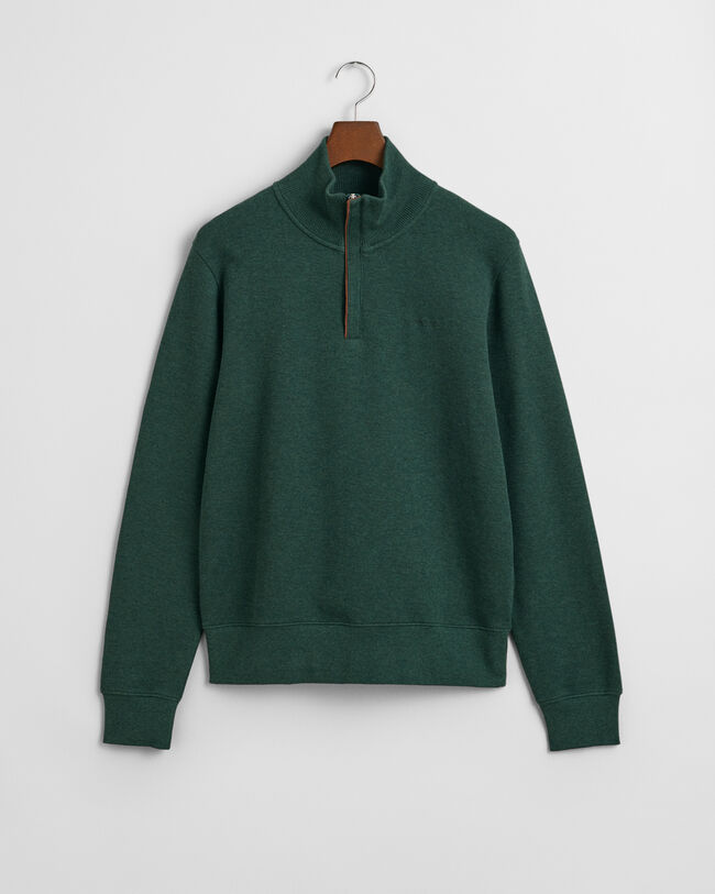 Sacker Rib Sweatshirt mit Rei&szlig;verschlusskragen