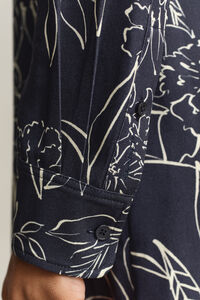 Hemdblusenkleid mit Blumen-Print