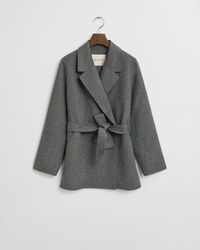 Handgen&auml;hte Jacke mit G&uuml;rtel