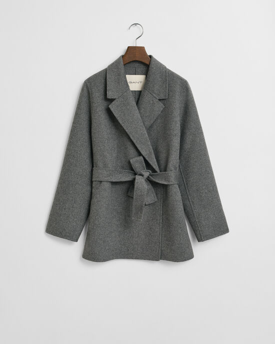 Handgen&auml;hte Jacke mit G&uuml;rtel