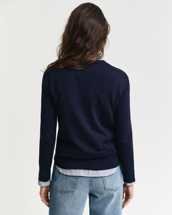 Feinstrick V-Neck Pullover