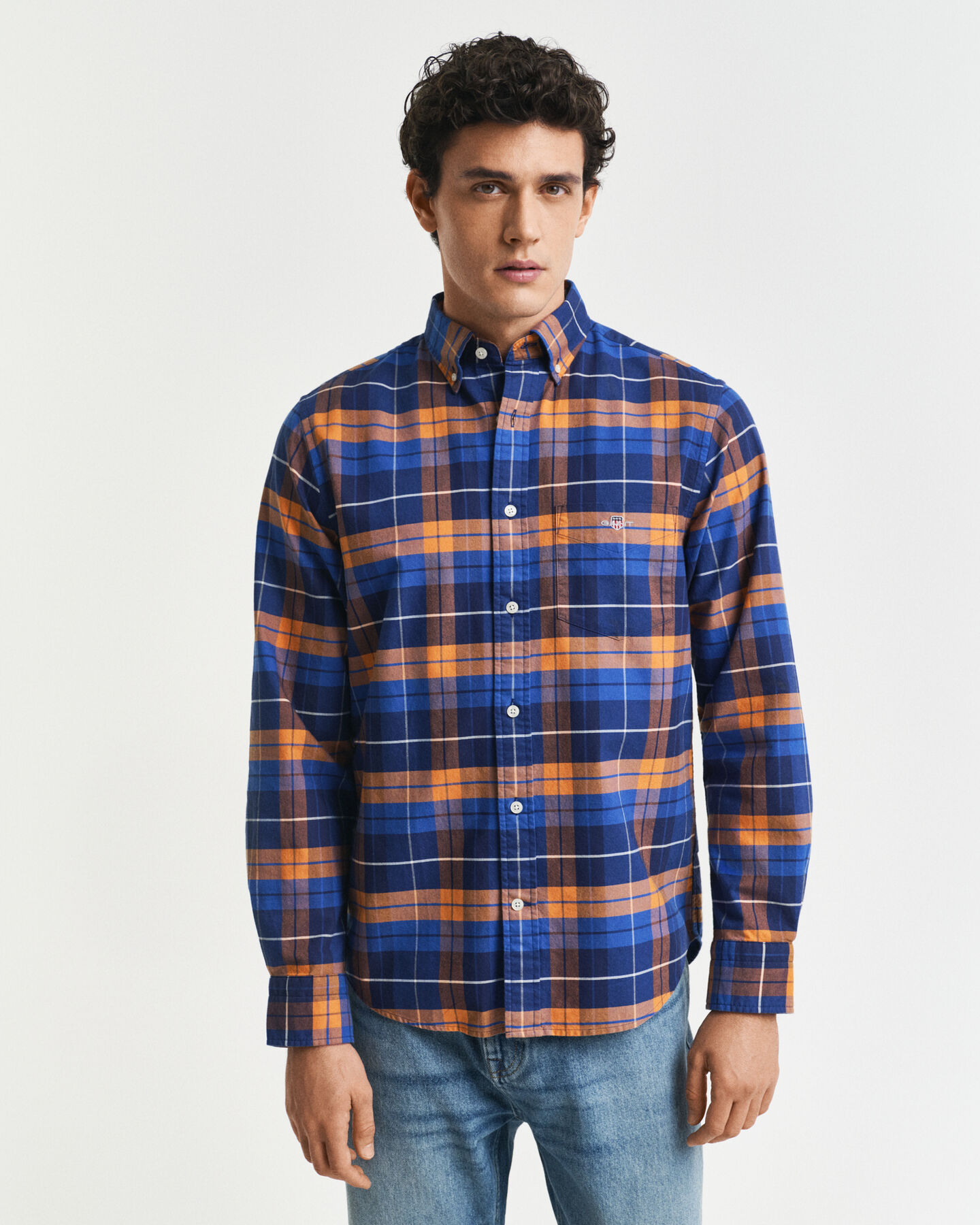 Regular Fit Classic Oxford-Hemd mit Karomuster
