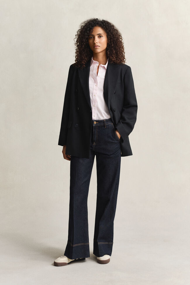 Regular Fit Classic Popeline Hemd mit Streifen