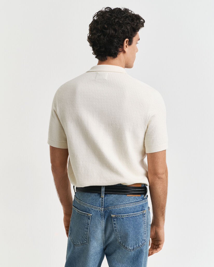Poloshirt aus strukturierter Baumwolle