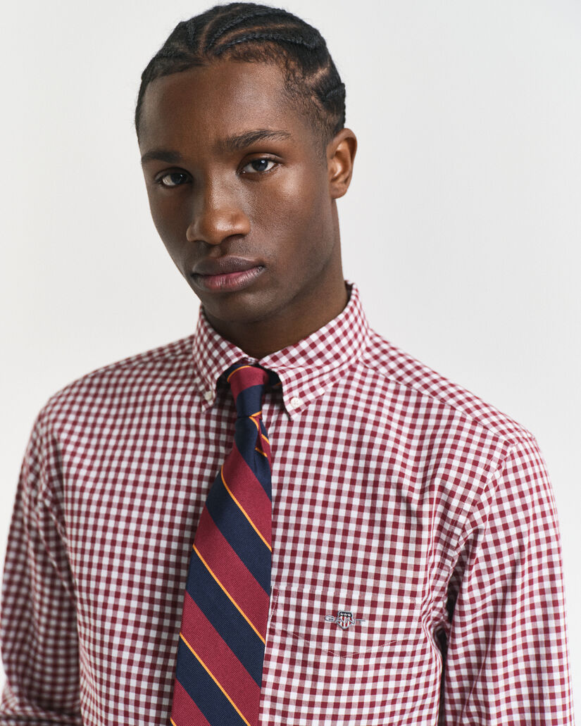 Regular Fit Classic Gingham Popeline Hemd