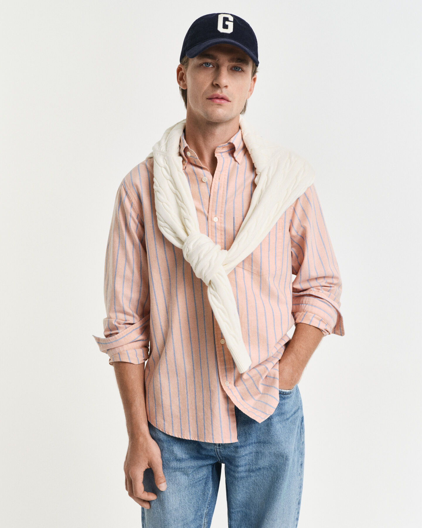 Regular Fit Classic Oxford-Hemd mit Streifen