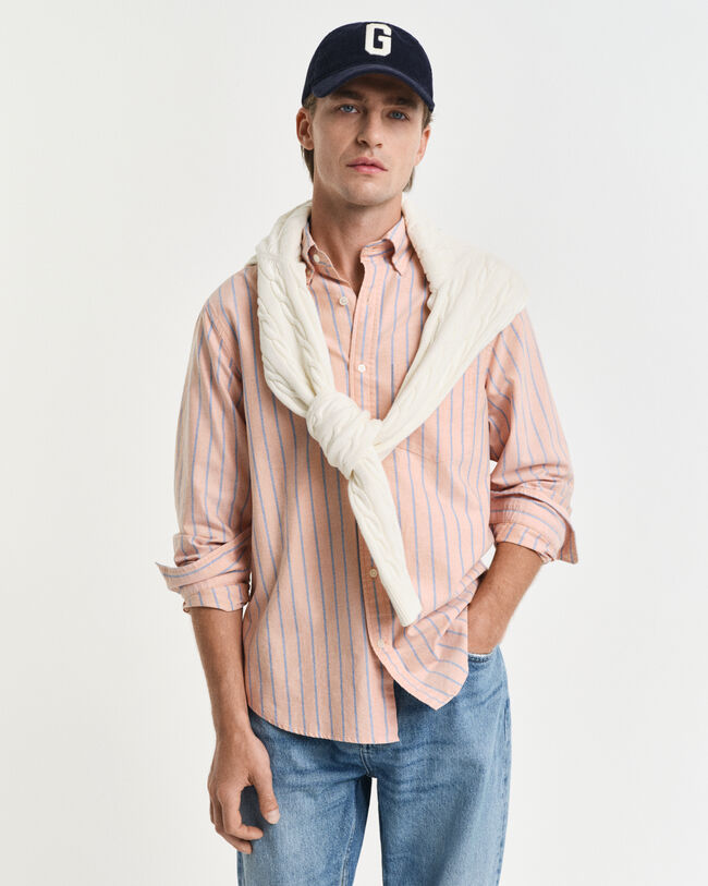 Regular Fit Classic Oxford-Hemd mit Streifen