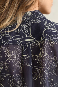 Regular Fit Bluse aus Baumwolle und Seide mit Blumen-Print