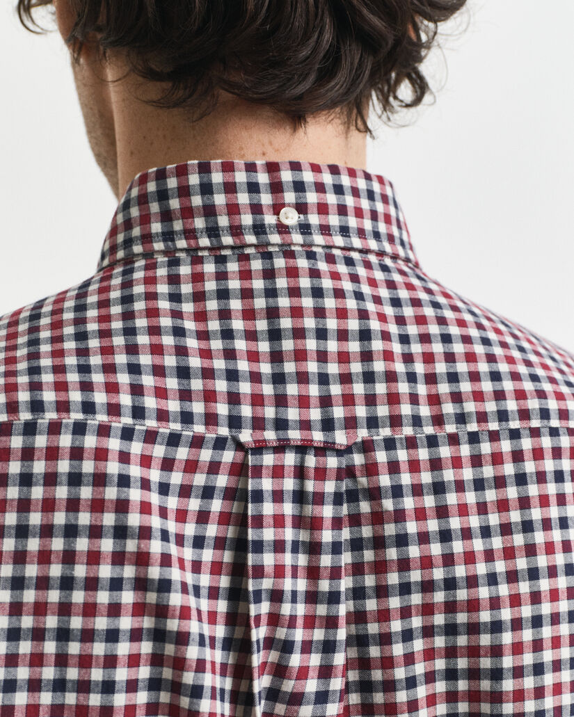 Regular Fit Twillhemd mit Vichy-Karo