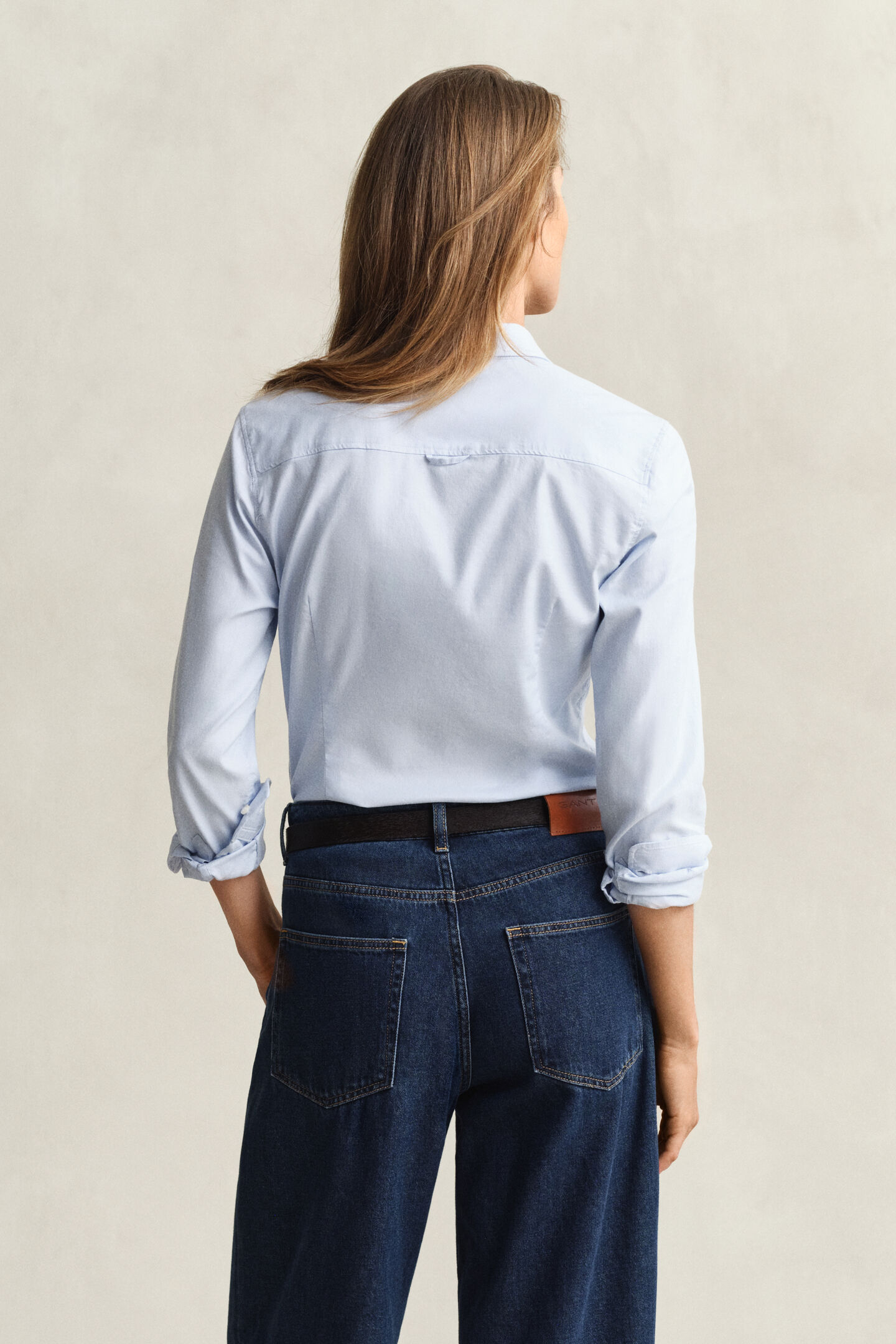 Stretch Oxford-Bluse