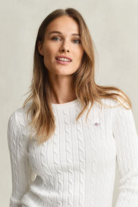 Zopfstrick Rundhalspullover