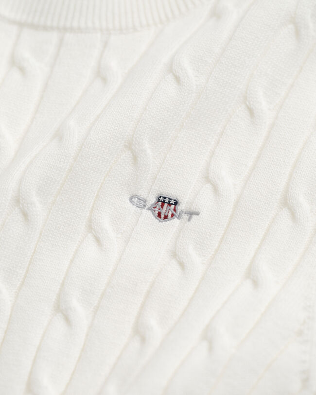 Zopfstrick Kurzarmpullover