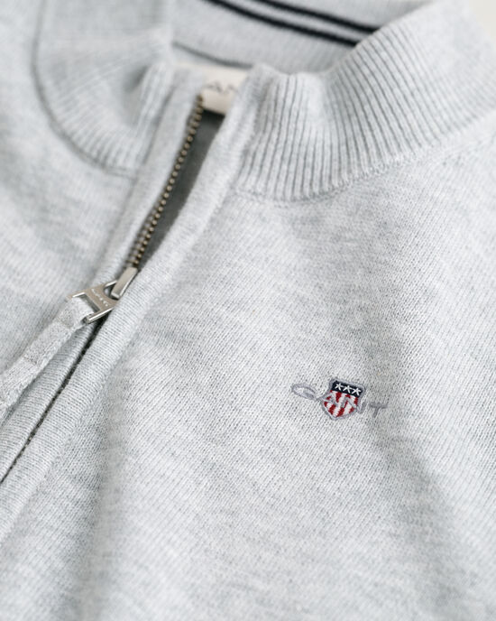 Kids Shield Strickjacke aus Baumwolle mit Rei&szlig;verschluss