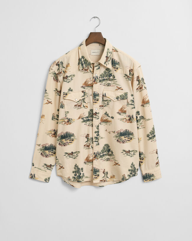 Relaxed Fit Rodeo Hemd mit Print