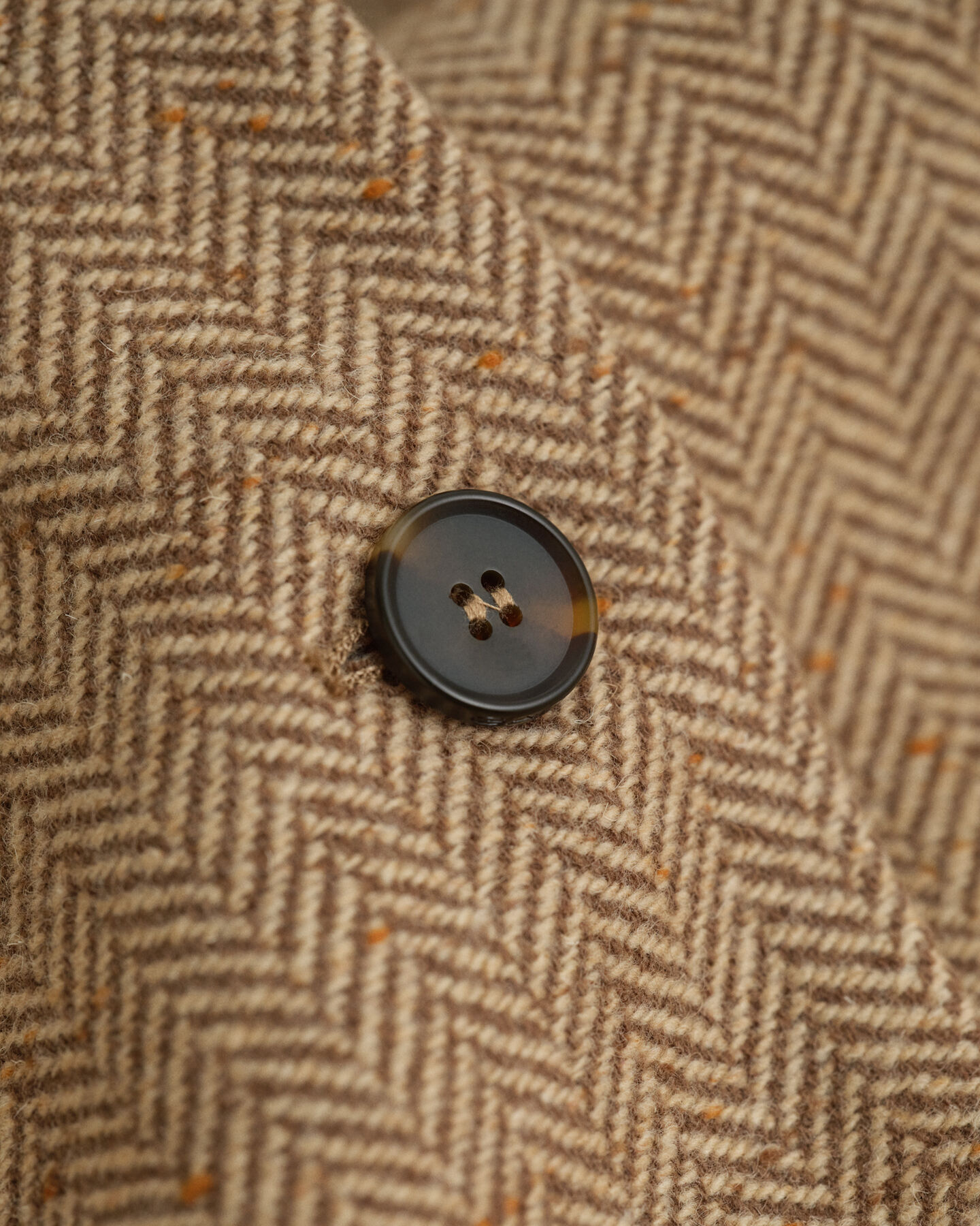 Slim Fit Wollblazer mit Fischgr&auml;tmuster