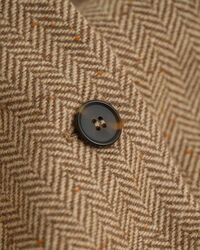 Slim Fit Wollblazer mit Fischgr&auml;tmuster