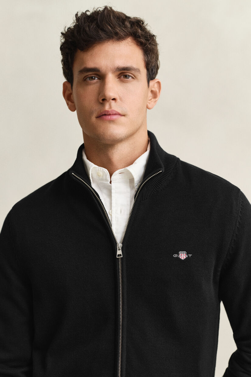 Casual Cotton Strickjacke mit Rei&szlig;verschluss