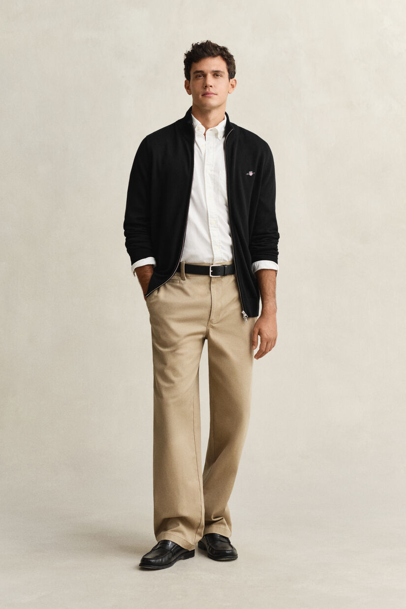 Casual Cotton Strickjacke mit Rei&szlig;verschluss