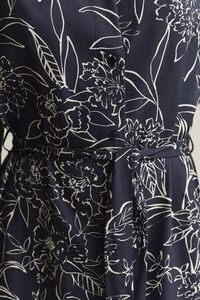 Hemdblusenkleid mit Blumen-Print