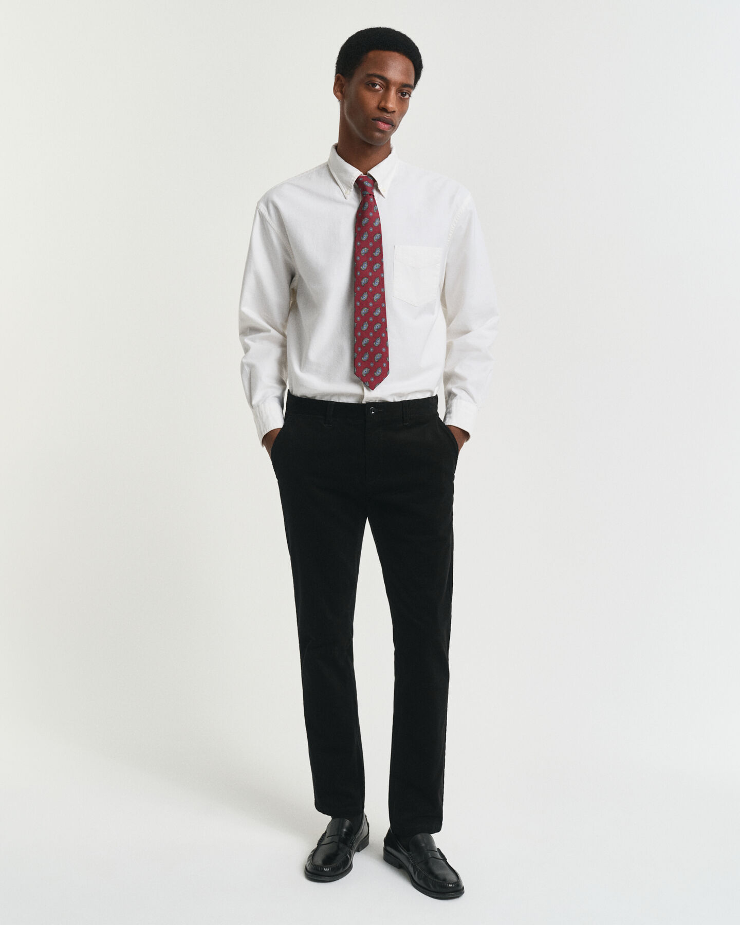 Slim Fit Cord Chinohose