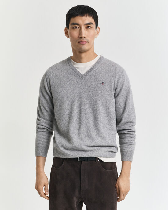 Superfine Lambswool V-Neck Pullover