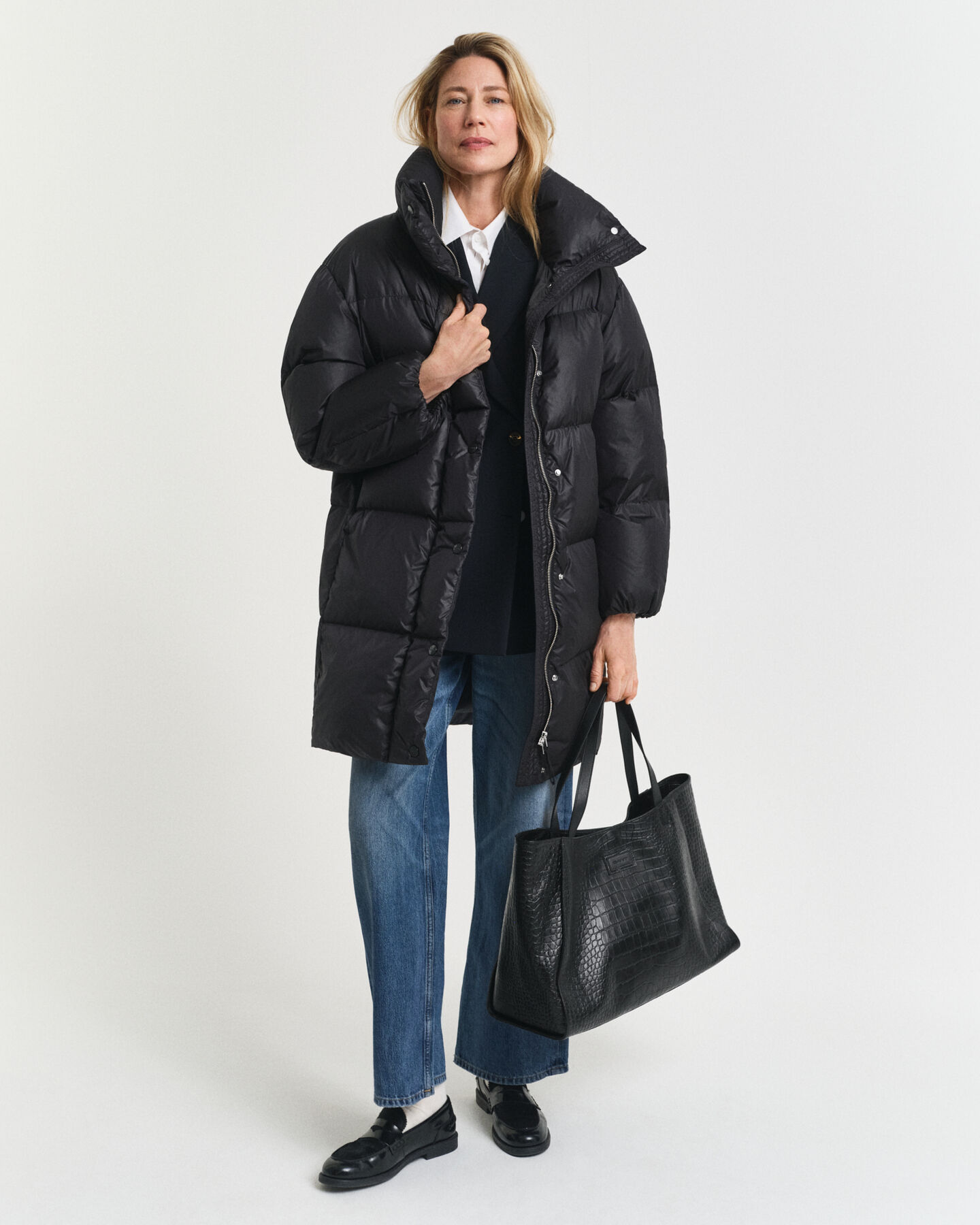 Relaxed Fit Daunenmantel