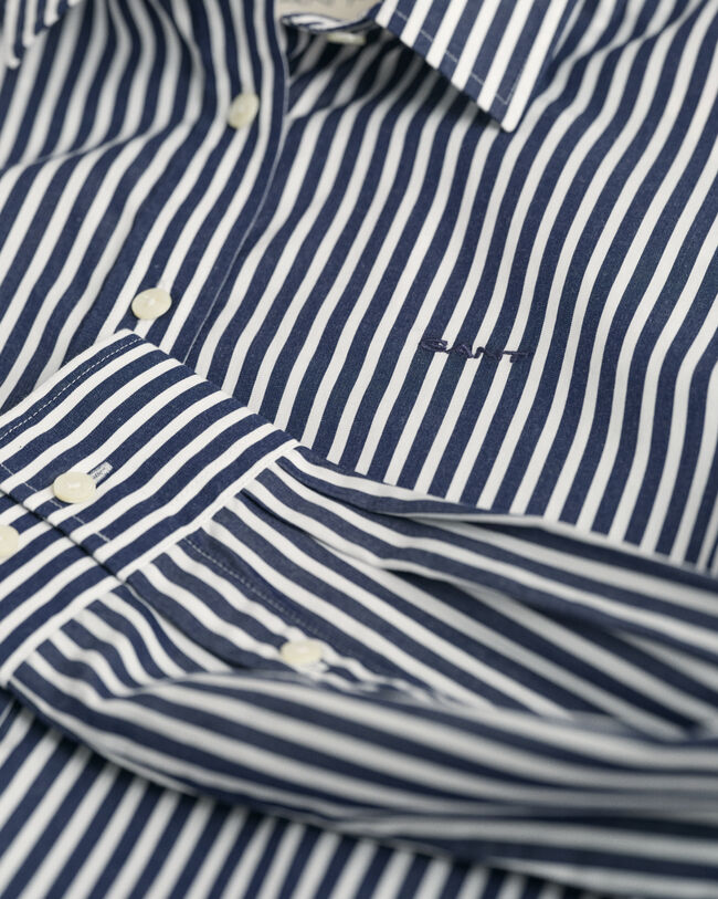 Regular Fit Classic Popeline Hemd mit Streifen