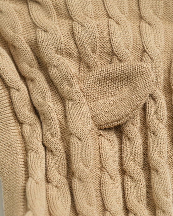 Baby Baumwoll Strickjacke mit Zopfmuster