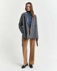 Handgen&auml;hte Jacke mit G&uuml;rtel