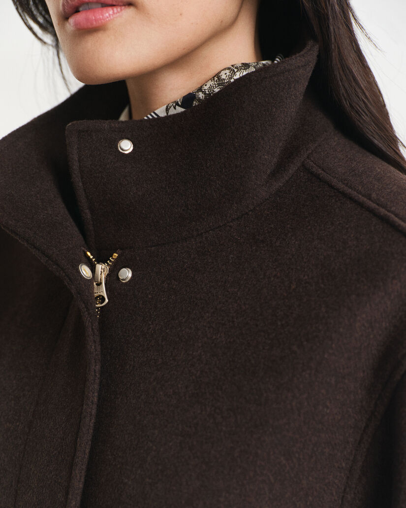 Kurze Rei&szlig;verschlussjacke aus Wolle