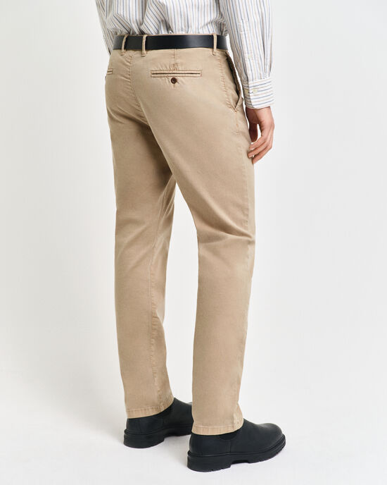Slim Fit Dobby Chinohose mit Struktur