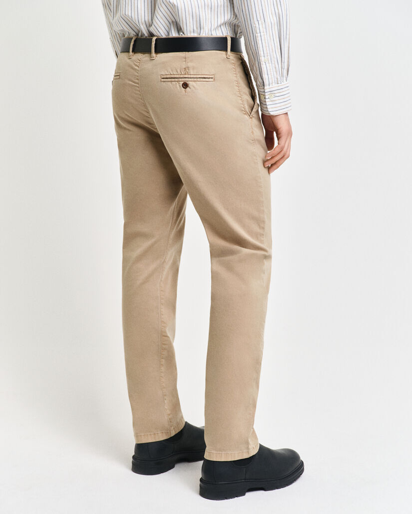 Slim Fit Dobby Chinohose mit Struktur
