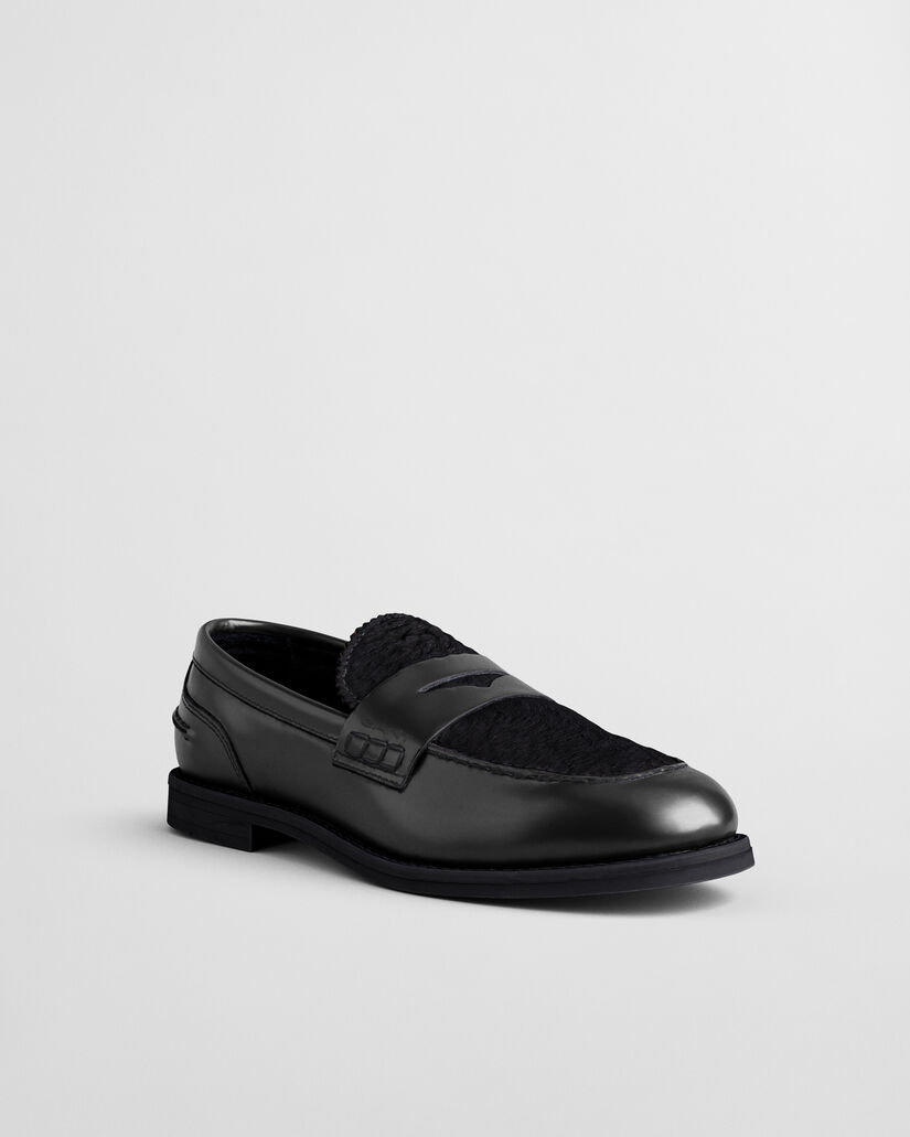 Gracelyn Leder Loafer mit Fell