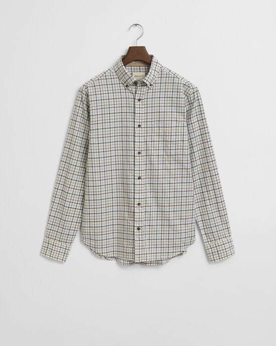 Regular Fit Tattersall Twill Hemd mit Karomuster