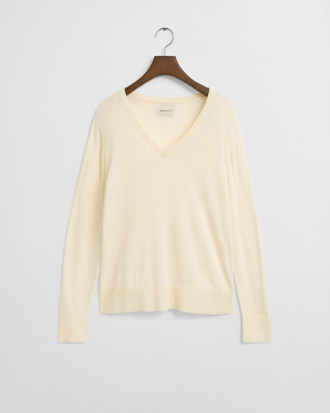 Feinstrick V-Neck Pullover