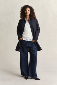 V-Neck Pullover mit Zopfmuster