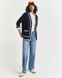 Kontrast Strickjacke