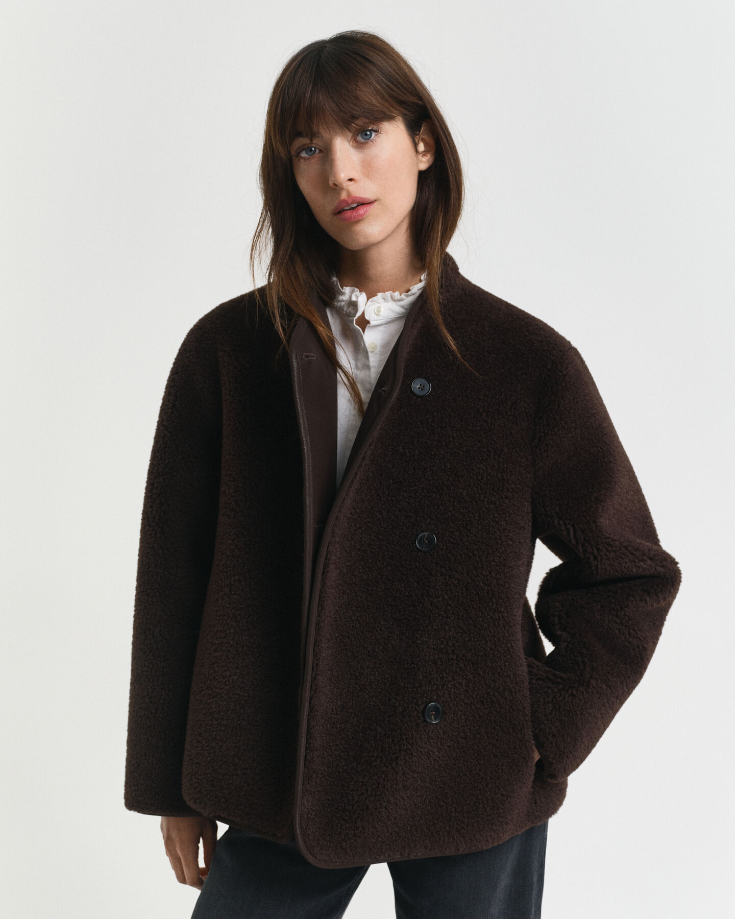 Jacke aus Shearling-Imitat