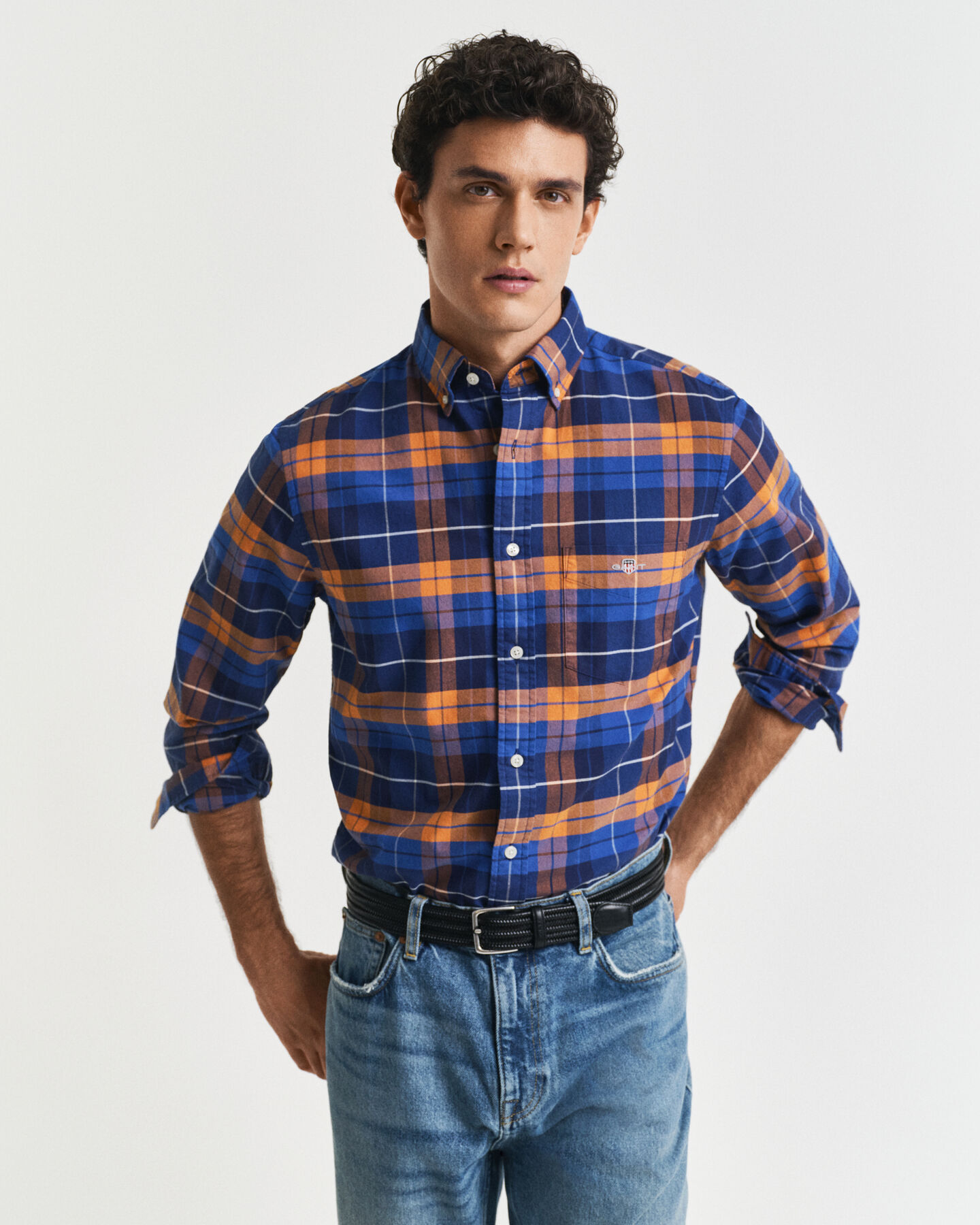 Regular Fit Classic Oxford-Hemd mit Karomuster