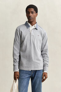 Heavy Rugger mit Chambray-Kragen