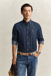 Slim Fit Indigo Hemd
