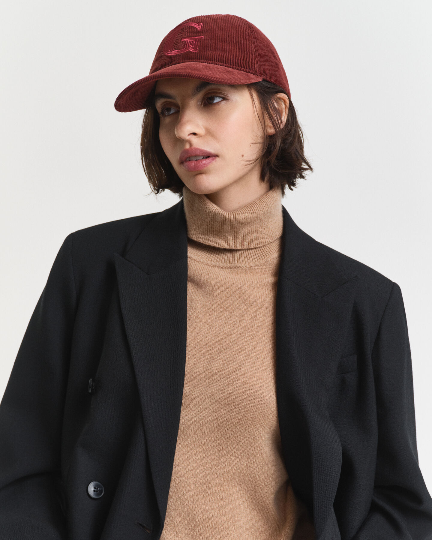 Cord Cap mit G-Stickerei