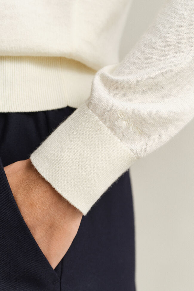 Leichte Rundhals-Strickjacke