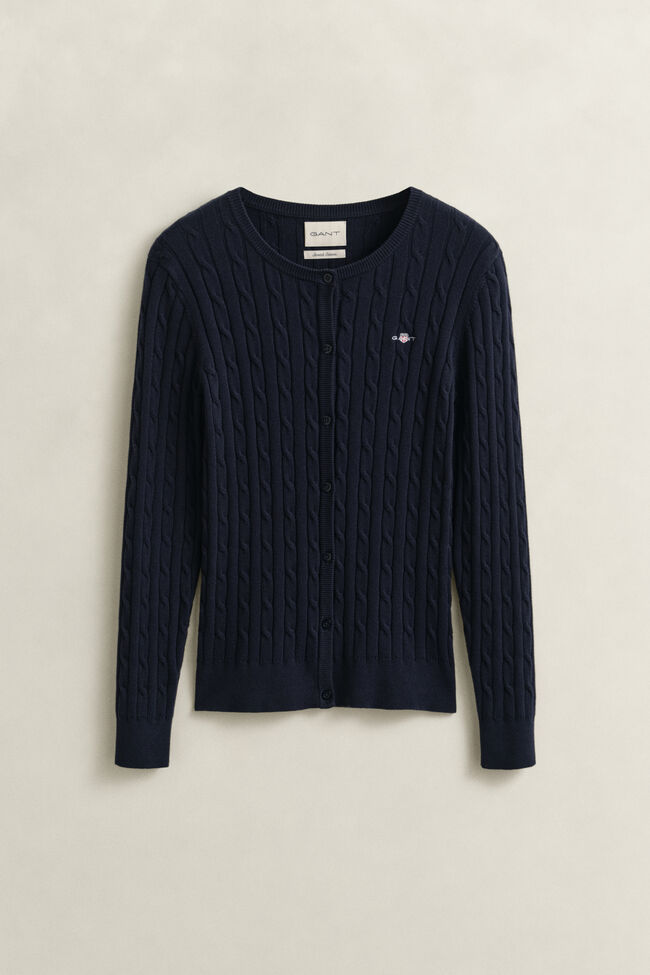 Strickjacke mit Zopfmuster