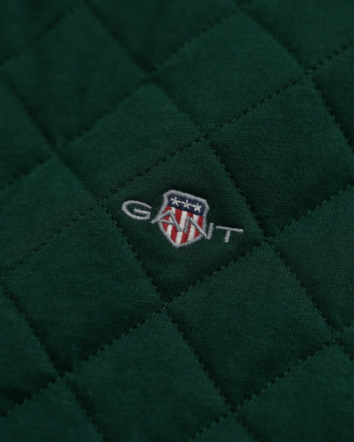 Gesteppte Sweatjacke mit Rei&szlig;verschluss und Cord-Kragen