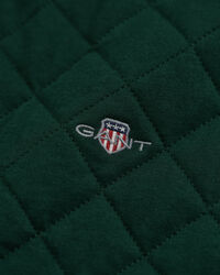 Gesteppte Sweatjacke mit Rei&szlig;verschluss und Cord-Kragen