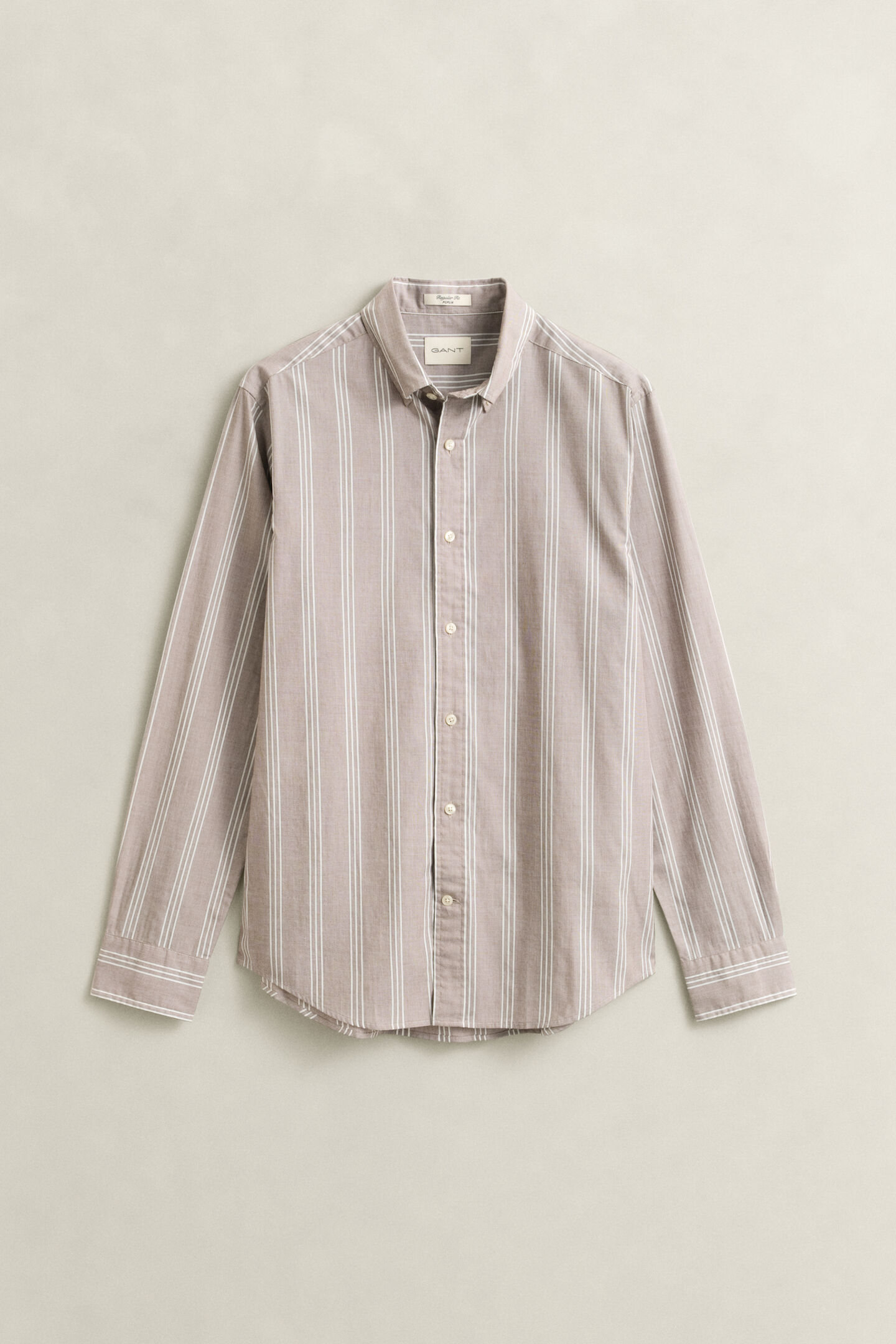 Regular Fit Fil-&agrave;-Fil Popeline-Hemd mit Streifen